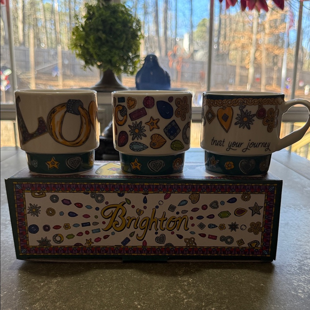 Brighton Multicolored Ceramic Mug Trio